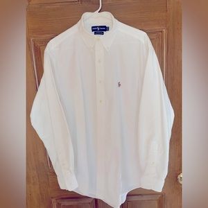 Ralph Lauren Polo White Button Down 100% Cotton  XL Shirt
